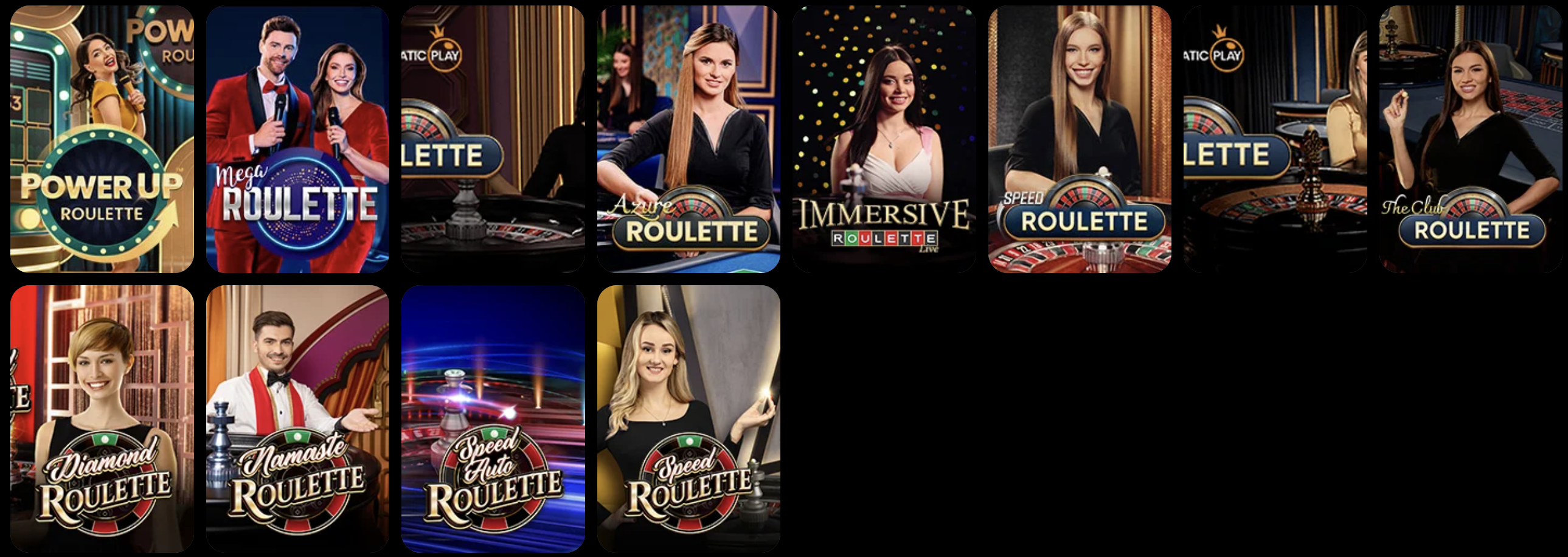 Вибір ігор з живими дилерами