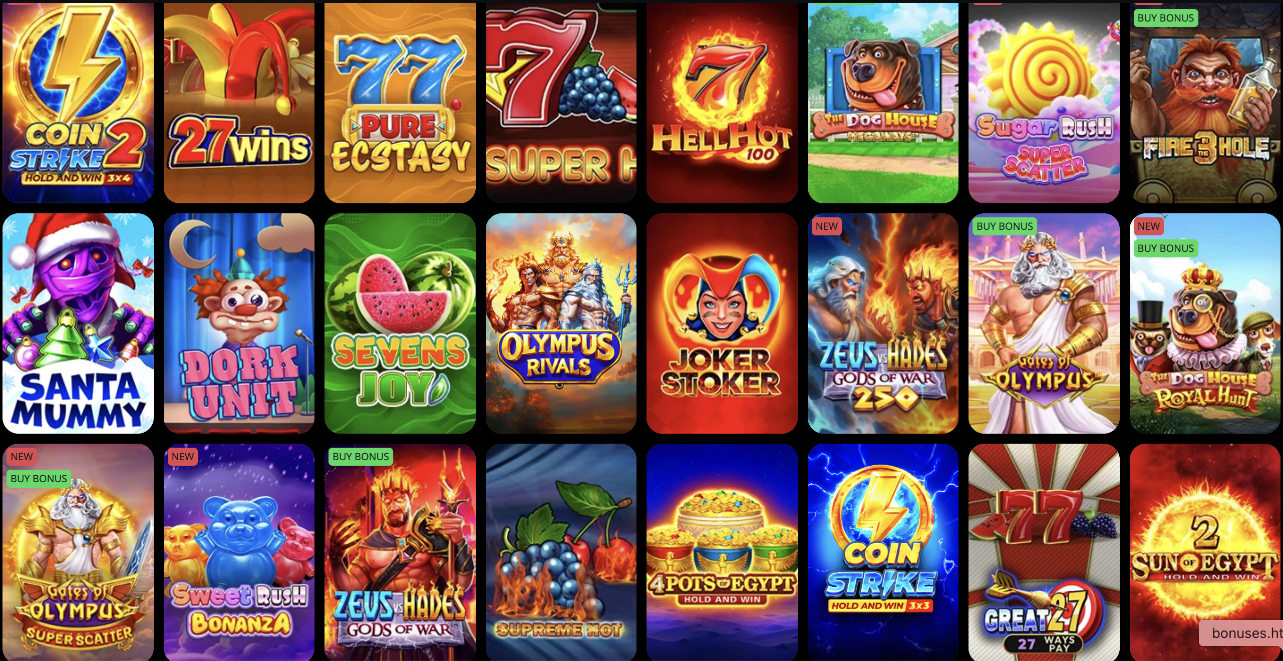 Каталог ігрових автоматів Pokerbet